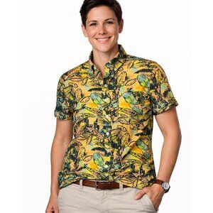 Kirrin Finch Women's Tropical Print Button Down Shirt - Size 16 - NWT